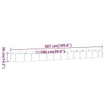vidaXL Strat înălțat grădină 507x100x36 cm oțel vopsit electrostatic