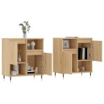 vidaXL Servante, 2 piese, stejar sonoma, lemn prelucrat vidaXL Servante, 2 piese, stejar sonoma, lemn prelucrat