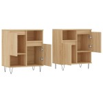 vidaXL Servante, 2 piese, stejar sonoma, lemn prelucrat vidaXL Servante, 2 piese, stejar sonoma, lemn prelucrat