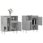 vidaXL Servante, 2 piese, gri beton, lemn prelucrat
