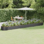 vidaXL Strat înălțat grădină 544x100x36 cm oțel galvanizat
