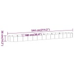 vidaXL Strat înălțat grădină 544x100x36 cm oțel galvanizat