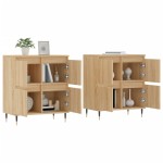 vidaXL Servante, 2 piese, stejar sonoma, lemn prelucrat vidaXL Servante, 2 piese, stejar sonoma, lemn prelucrat