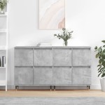 vidaXL Servante, 2 piese, gri beton, lemn prelucrat