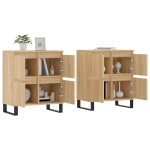 vidaXL Servante, 2 piese, stejar sonoma, lemn prelucrat vidaXL Servante, 2 piese, stejar sonoma, lemn prelucrat