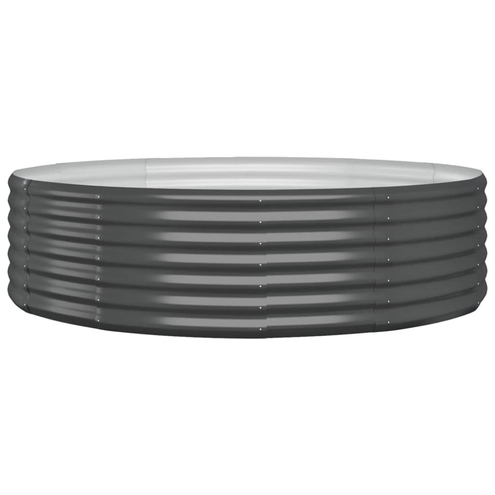 vidaXL Jardinieră de grădină antracit 140x140x36 cm oțel galvanizat