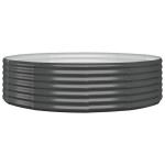 vidaXL Jardinieră de grădină antracit 140x140x36 cm oțel galvanizat