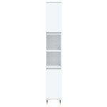 vidaXL Set mobilier de baie, 3 piese, alb, lemn compozit vidaXL Set mobilier de baie, 3 piese, alb, lemn compozit