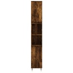 vidaXL Set mobilier de baie, 3 piese, stejar fumuriu, lemn prelucrat vidaXL Set mobilier de baie, 3 piese, stejar fumuriu, lemn prelucrat