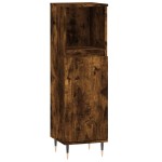 vidaXL Set mobilier de baie, 3 piese, stejar fumuriu, lemn prelucrat vidaXL Set mobilier de baie, 3 piese, stejar fumuriu, lemn prelucrat