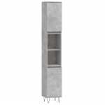 vidaXL Set mobilier de baie, 3 piese, gri beton, lemn compozit vidaXL Set mobilier de baie, 3 piese, gri beton, lemn compozit