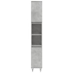 vidaXL Set mobilier de baie, 3 piese, gri beton, lemn compozit vidaXL Set mobilier de baie, 3 piese, gri beton, lemn compozit
