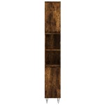 vidaXL Set mobilier de baie, 3 piese, stejar fumuriu, lemn prelucrat vidaXL Set mobilier de baie, 3 piese, stejar fumuriu, lemn prelucrat