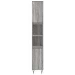 vidaXL Set mobilier de baie, 3 piese, gri sonoma, lemn prelucrat vidaXL Set mobilier de baie, 3 piese, gri sonoma, lemn prelucrat