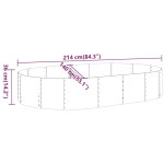 vidaXL Strat înălțat grădină 214x140x36 cm oțel galvanizat