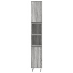 vidaXL Set mobilier de baie, 3 piese, gri sonoma, lemn prelucrat vidaXL Set mobilier de baie, 3 piese, gri sonoma, lemn prelucrat