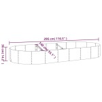 vidaXL Strat înălțat grădină 296x140x36 cm oțel vopsit electrostatic