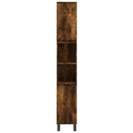 vidaXL Set mobilier de baie, 3 piese, stejar fumuriu, lemn prelucrat vidaXL Set mobilier de baie, 3 piese, stejar fumuriu, lemn prelucrat