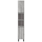 vidaXL Set mobilier de baie, 3 piese, gri sonoma, lemn prelucrat vidaXL Set mobilier de baie, 3 piese, gri sonoma, lemn prelucrat