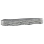 vidaXL Strat înălțat grădină 373x140x36 cm oțel galvanizat