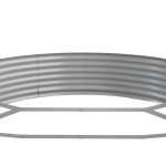 vidaXL Strat înălțat grădină 450x140x36 cm oțel galvanizat