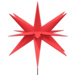 vidaXL Lumini de Crăciun cu LED/țăruș, 3 buc., roșu, 57 cm, pliabil vidaXL Lumini de Crăciun cu LED/țăruș, 3 buc., roșu, 57 cm, pliabil