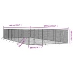 vidaXL Padoc de exterior pentru câini argintiu 6x14x2m oțel galvanizat vidaXL Padoc de exterior pentru câini argintiu 6x14x2m oțel galvanizat