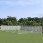 vidaXL Padoc de exterior pentru câini argintiu 8x16x2m oțel galvanizat vidaXL Padoc de exterior pentru câini argintiu 8x16x2m oțel galvanizat