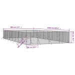 vidaXL Padoc de exterior pentru câini argintiu 8x16x2m oțel galvanizat vidaXL Padoc de exterior pentru câini argintiu 8x16x2m oțel galvanizat