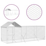 vidaXL Padoc de exterior cu acoperiș argintiu 6x2x2,5m oțel galvanizat vidaXL Padoc de exterior cu acoperiș argintiu 6x2x2,5m oțel galvanizat