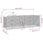 vidaXL Padoc de exterior cu acoperiș argintiu 6x2x2,5m oțel galvanizat vidaXL Padoc de exterior cu acoperiș argintiu 6x2x2,5m oțel galvanizat