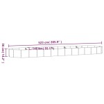 vidaXL Strat înălțat grădină 523x140x36 cm oțel vopsit electrostatic