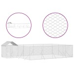 vidaXL Padoc exterior cu acoperiș argintiu 10x6x2,5 m oțel galvanizat