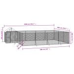 vidaXL Padoc exterior cu acoperiș argintiu 10x6x2,5 m oțel galvanizat
