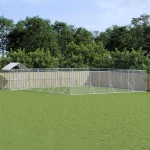 vidaXL Padoc exterior cu acoperiș argintiu 10x8x2,5 m oțel galvanizat vidaXL Padoc exterior cu acoperiș argintiu 10x8x2,5 m oțel galvanizat