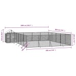 vidaXL Padoc exterior cu acoperiș argintiu 10x8x2,5 m oțel galvanizat vidaXL Padoc exterior cu acoperiș argintiu 10x8x2,5 m oțel galvanizat