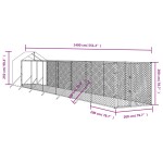 vidaXL Padoc exterior cu acoperiș argintiu 2x14x2,5 m oțel galvanizat vidaXL Padoc exterior cu acoperiș argintiu 2x14x2,5 m oțel galvanizat