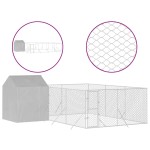 vidaXL Padoc de exterior cu acoperiș argintiu 6x6x2,5m oțel galvanizat vidaXL Padoc de exterior cu acoperiș argintiu 6x6x2,5m oțel galvanizat