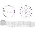 vidaXL Padoc exterior cu acoperiș argintiu 12x12x2,5 m oțel galvanizat