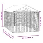 vidaXL Padoc de exterior cu acoperiș argintiu 3x3x2,5m oțel galvanizat vidaXL Padoc de exterior cu acoperiș argintiu 3x3x2,5m oțel galvanizat