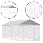 vidaXL Padoc exterior cu acoperiș argintiu 3x7,5x2,5 m oțel galvanizat vidaXL Padoc exterior cu acoperiș argintiu 3x7,5x2,5 m oțel galvanizat