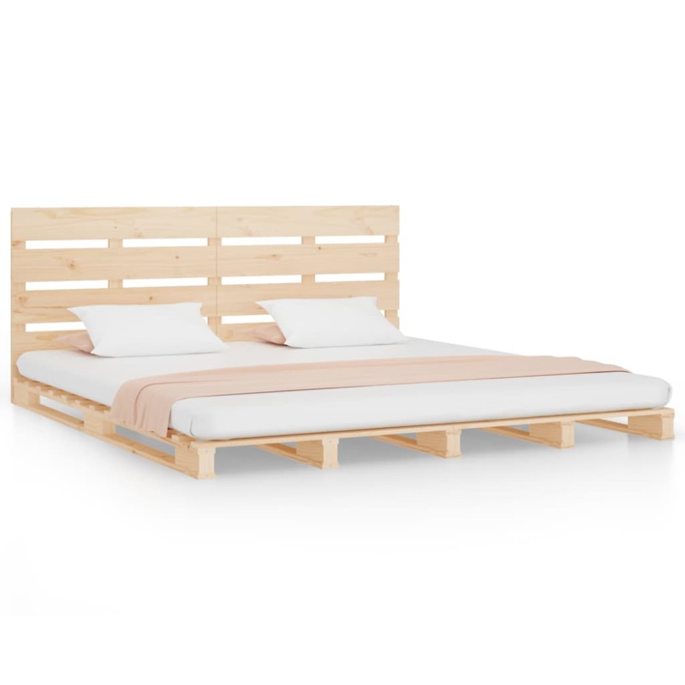 vidaXL Cadru de pat fără saltea, 140x190 cm, lemn masiv de pin