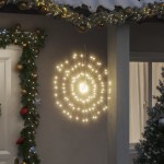 vidaXL Lumini stelare de Crăciun 140 LED-uri, 2 buc., alb cald, 17 cm vidaXL Lumini stelare de Crăciun 140 LED-uri, 2 buc., alb cald, 17 cm