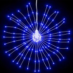 vidaXL Lumină stelară de Crăciun 140 LED-uri, 8 buc., albastru, 17 cm vidaXL Lumină stelară de Crăciun 140 LED-uri, 8 buc., albastru, 17 cm