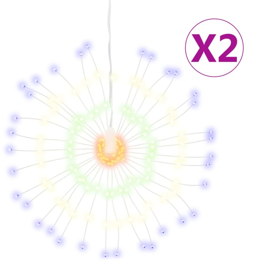 vidaXL Lumină stelară de Crăciun 140 LED-uri 2 buc., multicolor, 17 cm