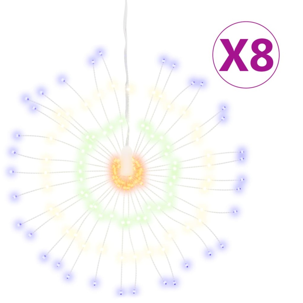 vidaXL Lumină stelară de Crăciun 140 LED-uri 8 buc., multicolor, 17 cm