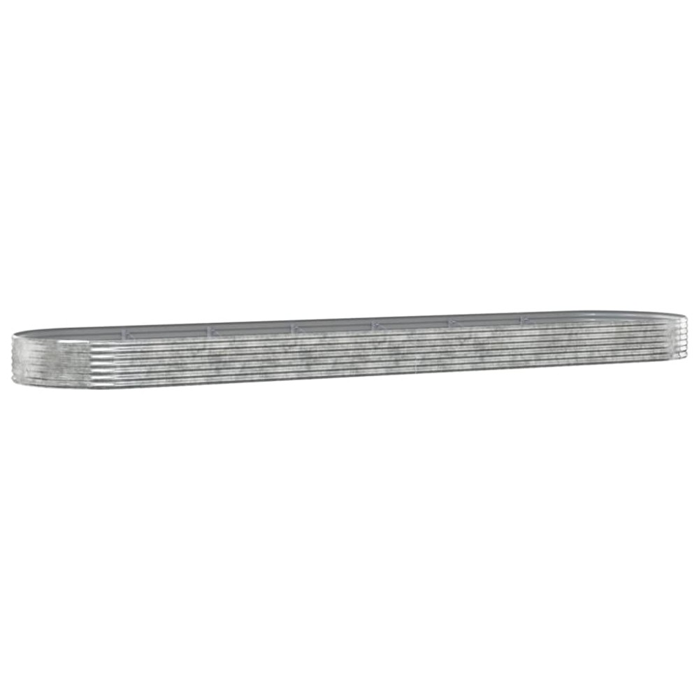 vidaXL Strat înălțat grădină 600x140x36 cm oțel galvanizat
