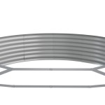 vidaXL Strat înălțat grădină 600x140x36 cm oțel galvanizat
