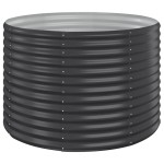 vidaXL Jardinieră, antracit, 100x100x68 cm, oțel galvanizat vidaXL Jardinieră, antracit, 100x100x68 cm, oțel galvanizat