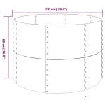 vidaXL Jardinieră, antracit, 100x100x68 cm, oțel galvanizat vidaXL Jardinieră, antracit, 100x100x68 cm, oțel galvanizat